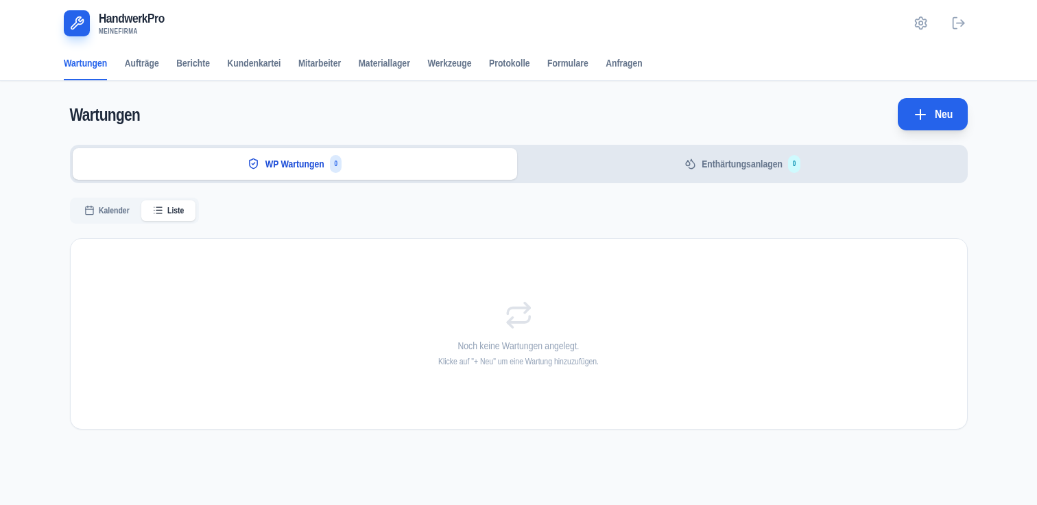 HandwerkFirst App — Auftragsübersicht